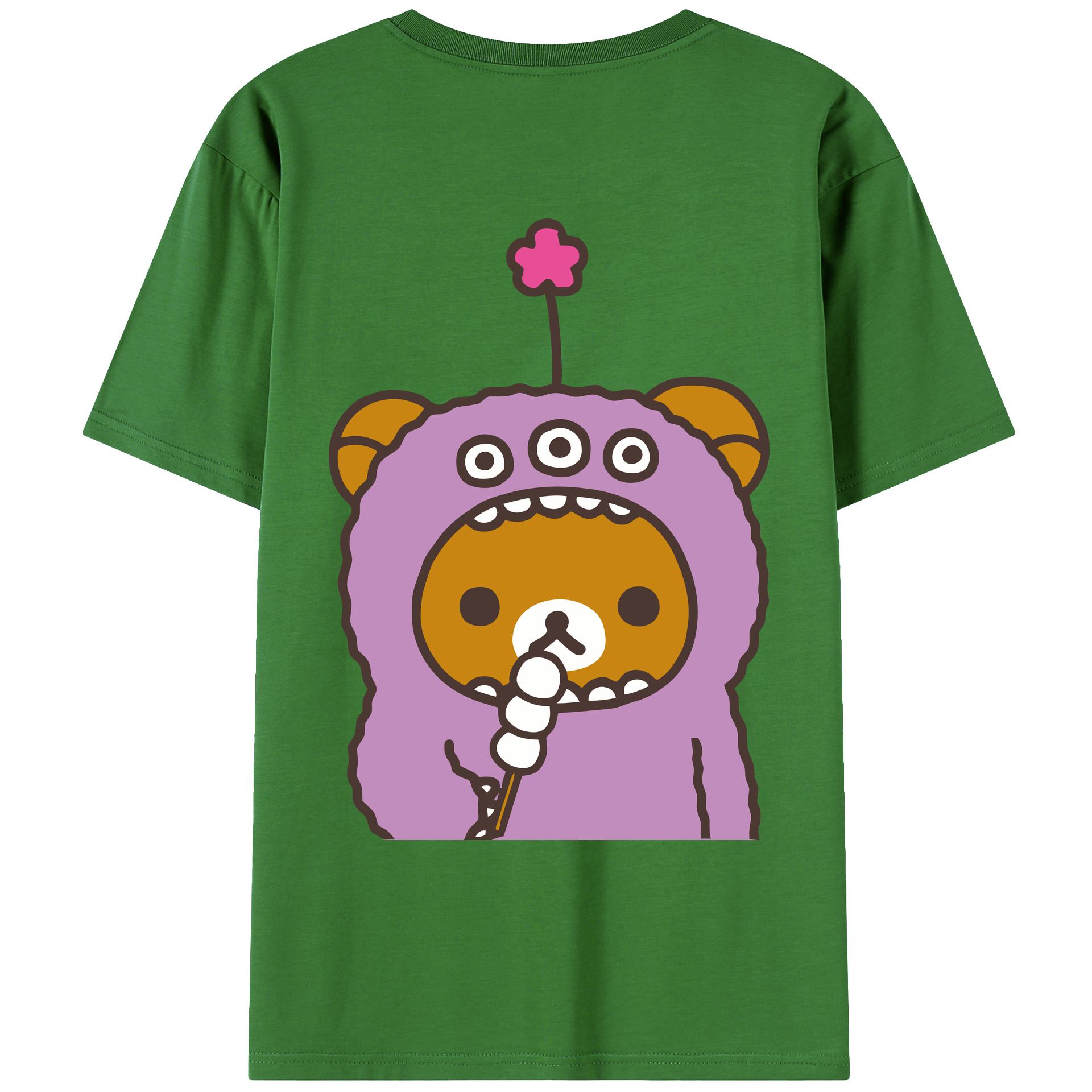 （画像用） リラックマ リラックマ キイロイトリ Rilakkuma Korilakkuma Kiiroitori レディース半袖Tシャツ(バックプリント)